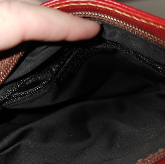 Italian Leather Borse en Pelle Red Crossbody Bag - Picture 7 of 13